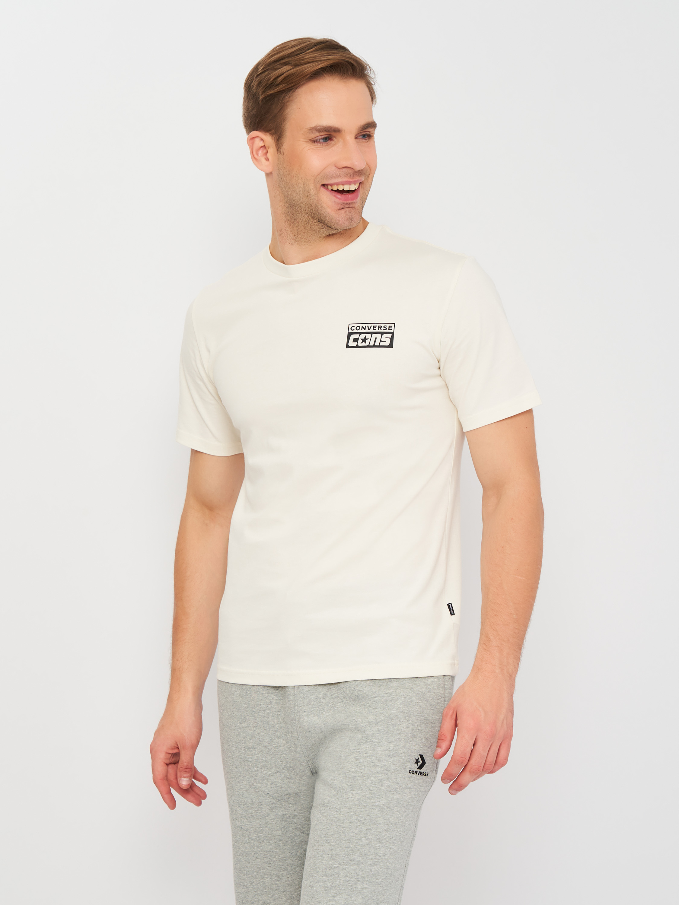 

Футболка Converse Short Sleeve Tee 10021134-281 S Egret