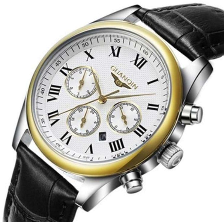 

Мужские часы Guanqin Gold-White-Black GQ25 CL