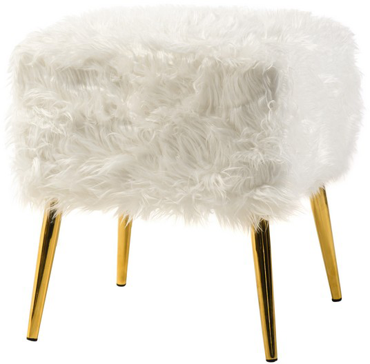 

Пуф Vetro Mebel Альпака Alpaka-white/gold-pouf Белый+золото