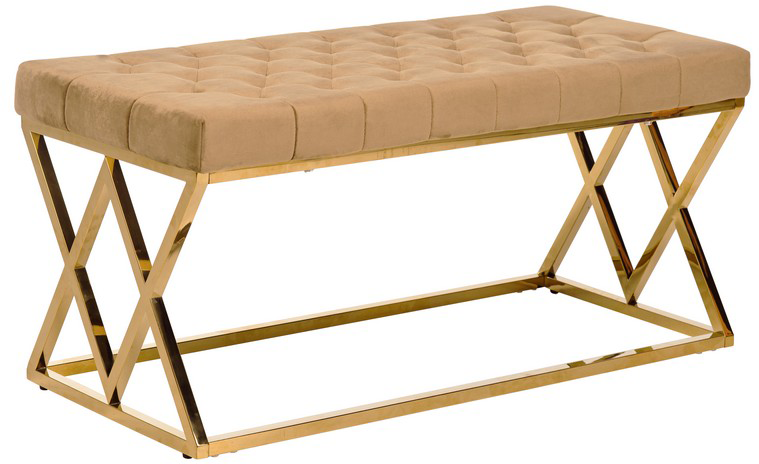 

Банкетка Vetro Mebel BN-2-cappuccino+gold Капучино+золото