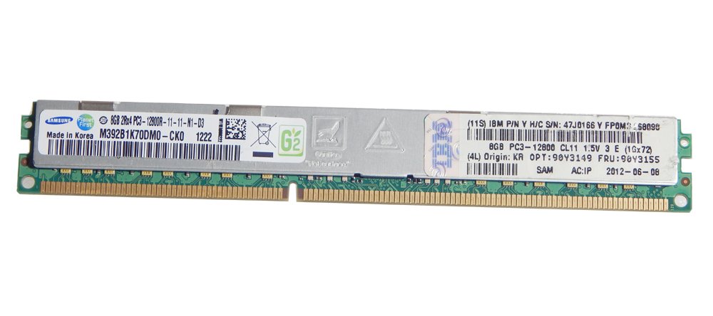 

Оперативная память IBM DDR3-RAM 8GB PC3-12800R ECC 2R VLP NEU (90Y3149) Новое