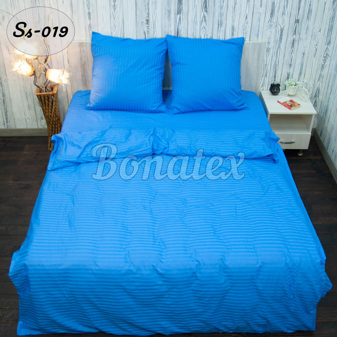 

Комплект постільної білизни BonaVita євро Сатин-страйп Sky-blue 200х215 (651-0019)