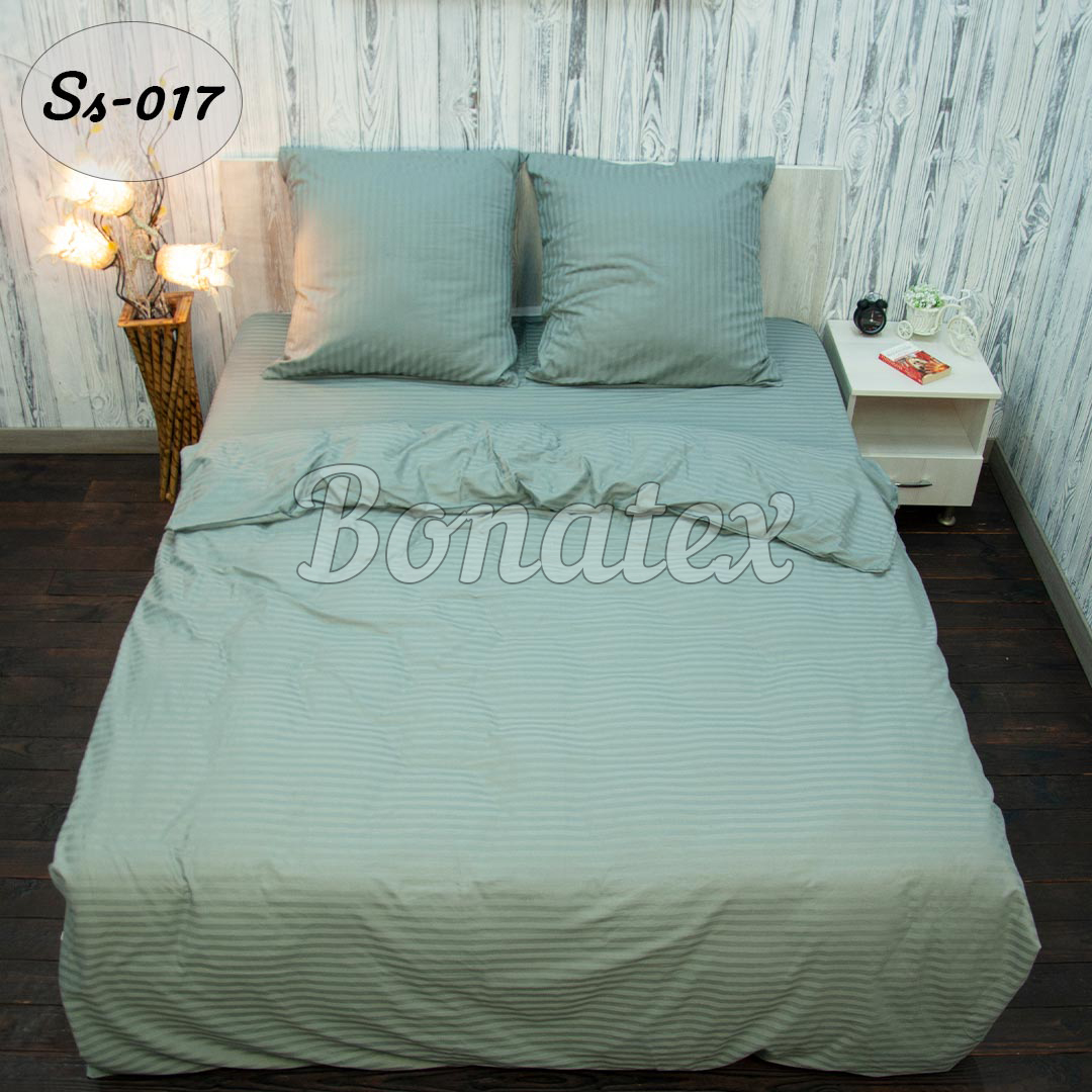 

Комплект постільної білизни BonaVita євро Сатин-страйп Grey 200х215 (651-0017)