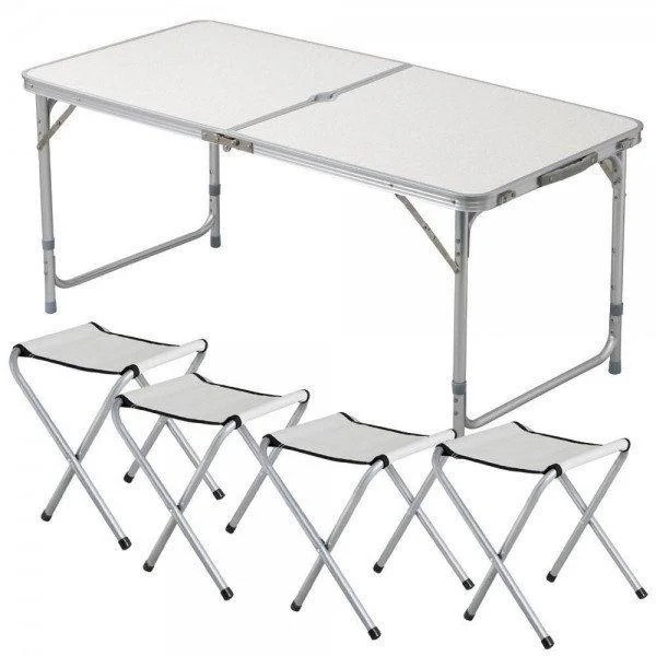 

Мебель для кемпинга Стол-чемодан Hoz MMS-R28855 120*60*55 см + 4 стула (BAM004896)
