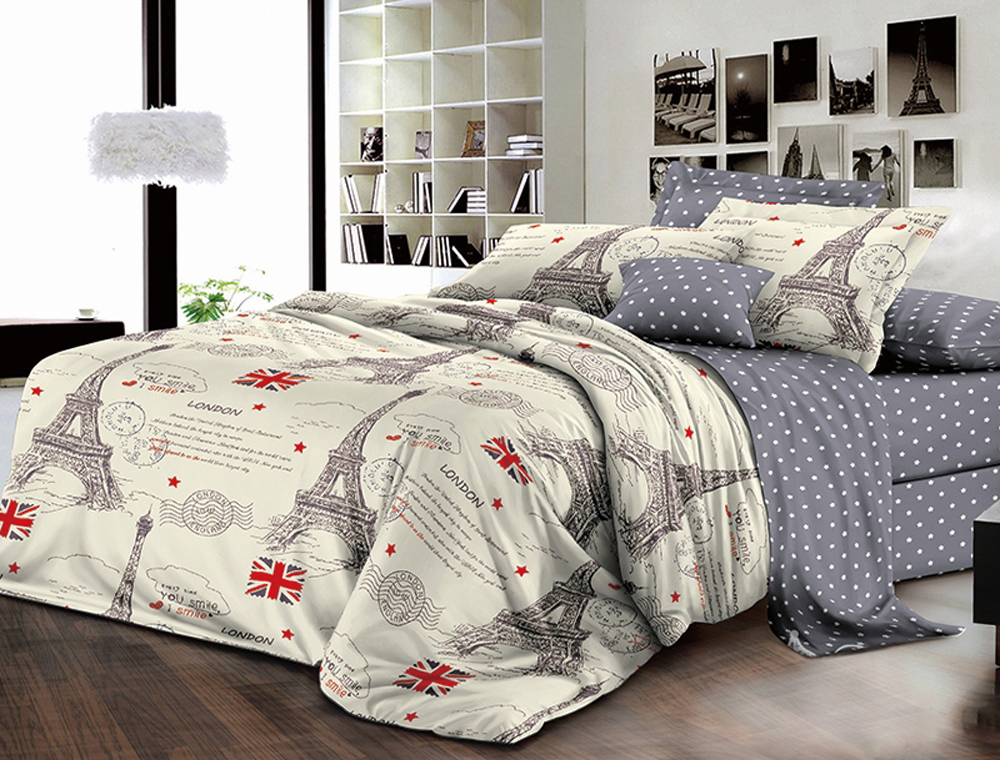 

Двуспальный набор постельного белья 180*220 из Бязи Gold №154558AB Черешенка