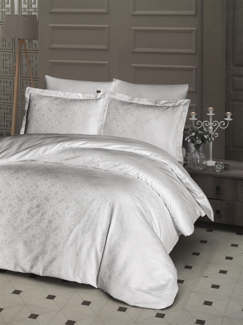 

Комплект постельного белья First Choice Сатин Жаккард 200х220 "Lamone Krem"
