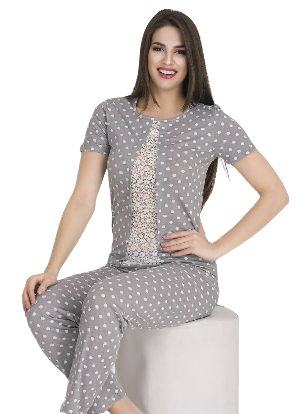 

Брюки и футболка женские Teknur Текнур, бежевый, L-XL 50-52 (26558 L-XL)