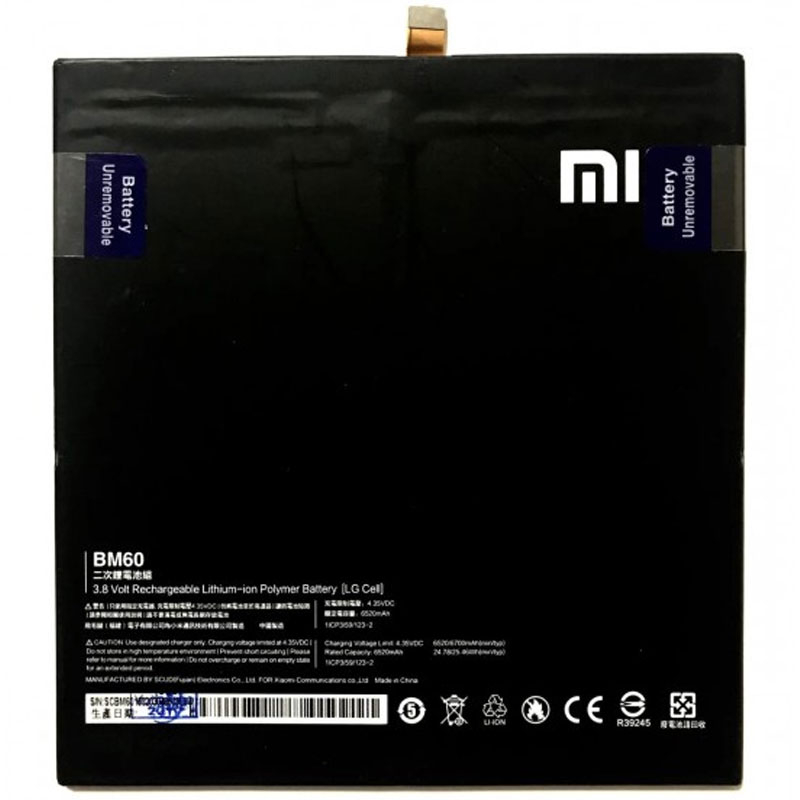

Аккумулятор Original Quality Xiaomi BM60/61/62 (Pad 1/2/3) (70%-100%)