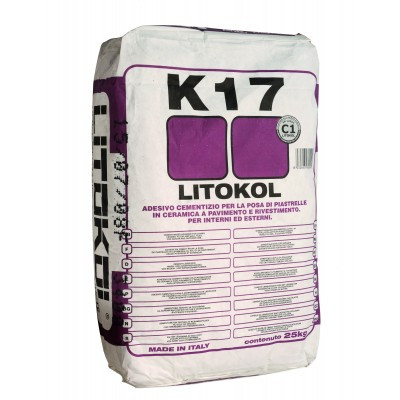 

Серый клей для плитки.Класс С1. Litokol K17, 25 кг