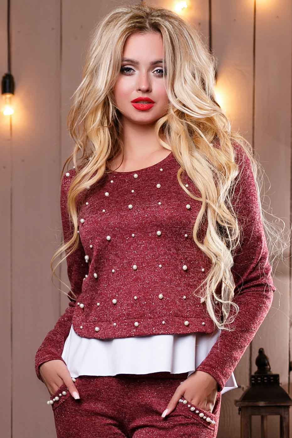 

Свитшот-кофта 920-2.2499 Seventeen XXL марсала
