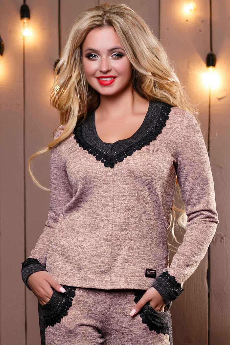 

Свитшот-кофта 923-2.2498 Seventeen  персиковый, Свитшот-кофта 923-2.2498 Seventeen M персиковый