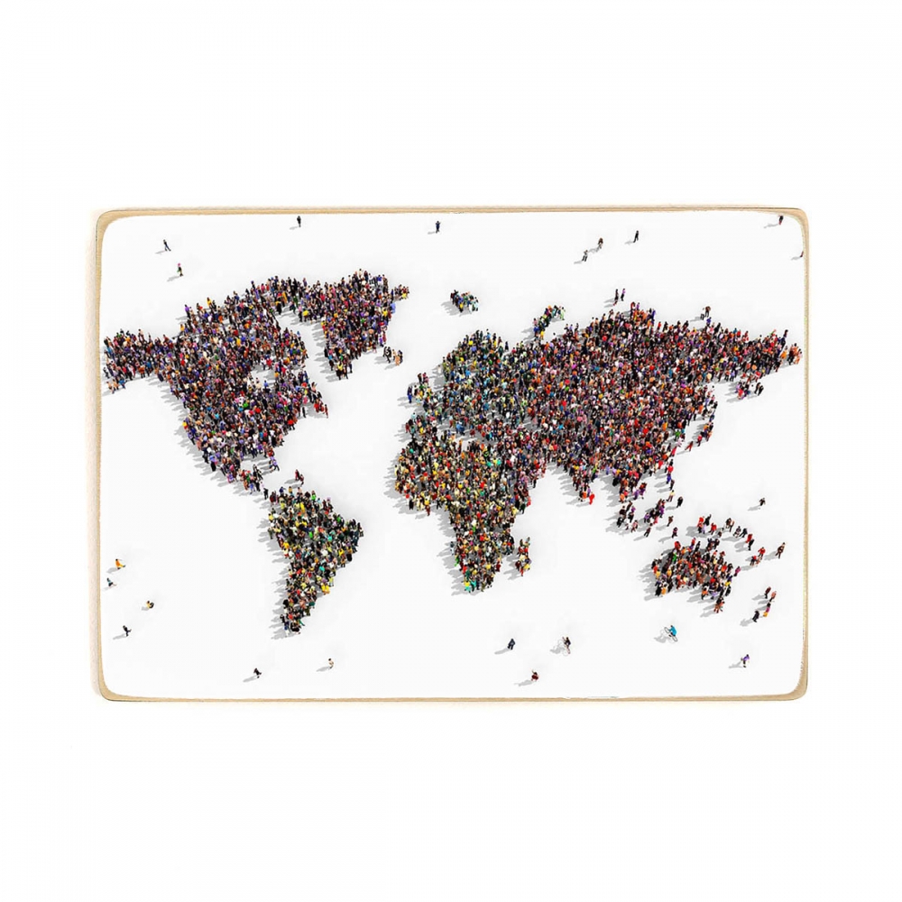 

Деревянный постер Путешествия Group Of People On The Map А1