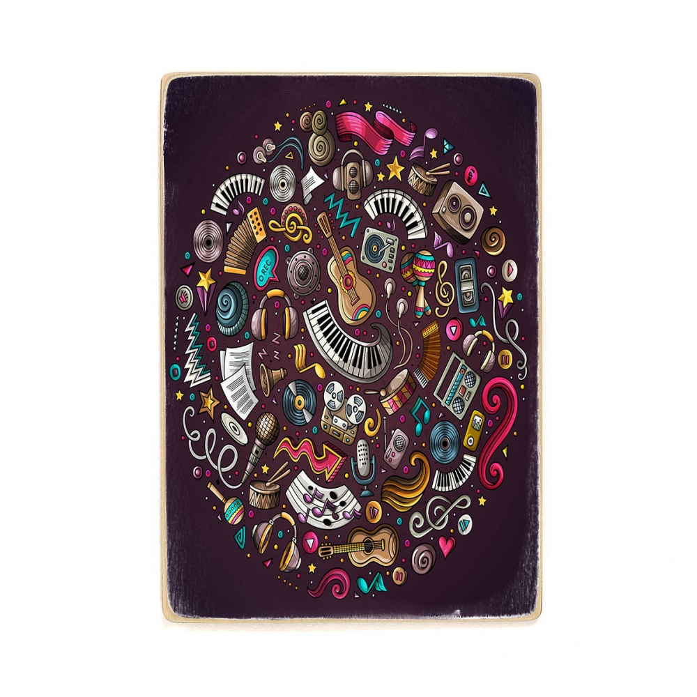 

Деревянный постер Музыка Set Of Musical Instruments А1