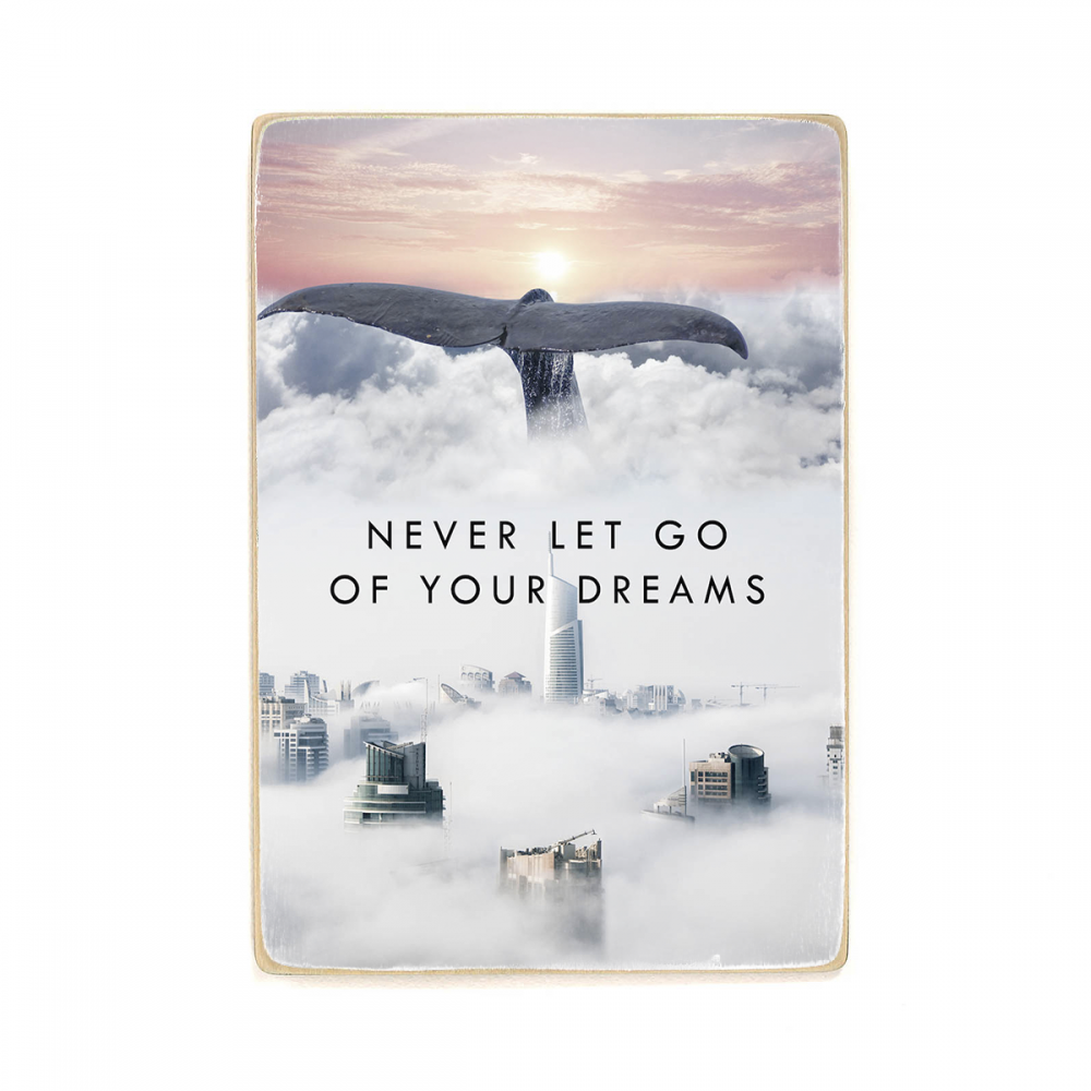 

Деревянный постер Мотивационные Never Let Go Of Your Dreams А2