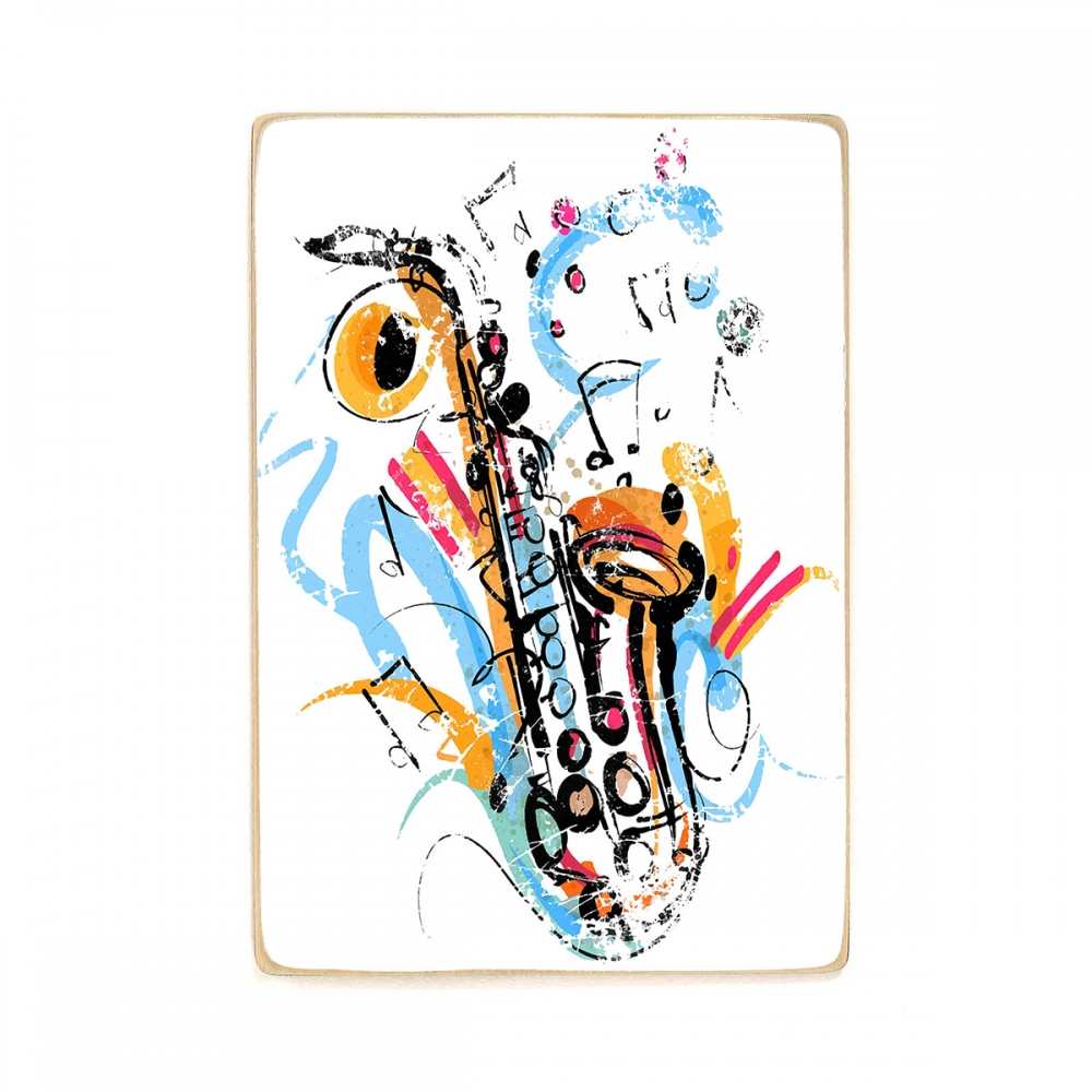 

Деревянный постер Музыка Vintage Saxophone А2