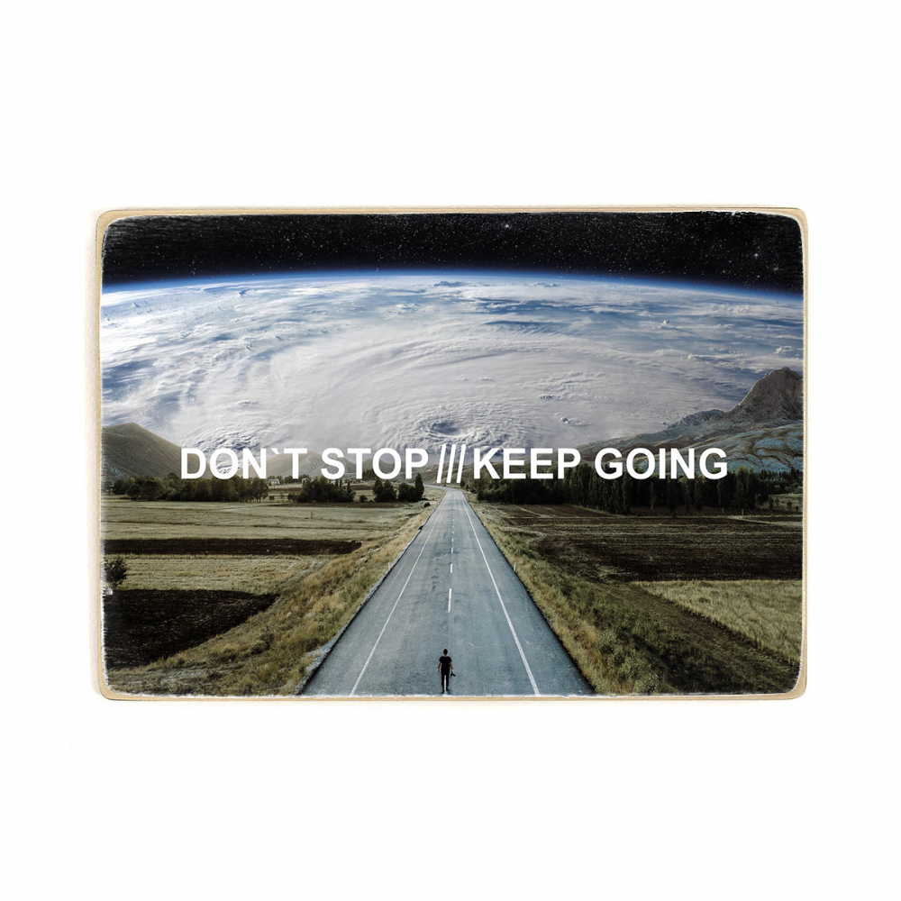 

Деревянный постер Мотивационные Don't stop, keep going А1