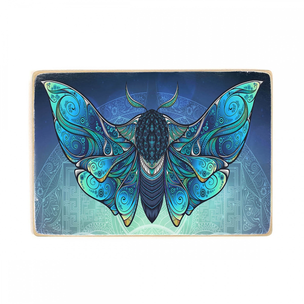 

Деревянный постер Psy Art Mystical Moth In Psychedelic Design А1