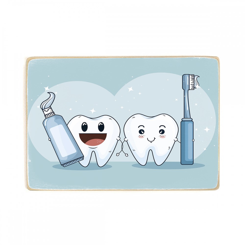 

Деревянный постер Стоматология Healthy Teeth А2