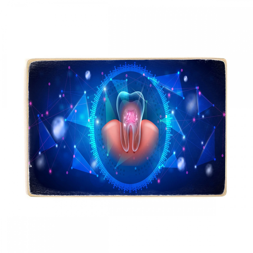 

Деревянный постер Стоматология Transparent Tooth With Roots And Nerves А2