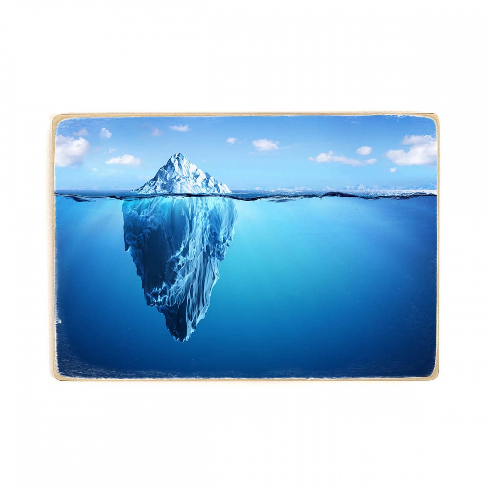 

Деревянный постер Природа Underwater Part Of The Iceberg А2