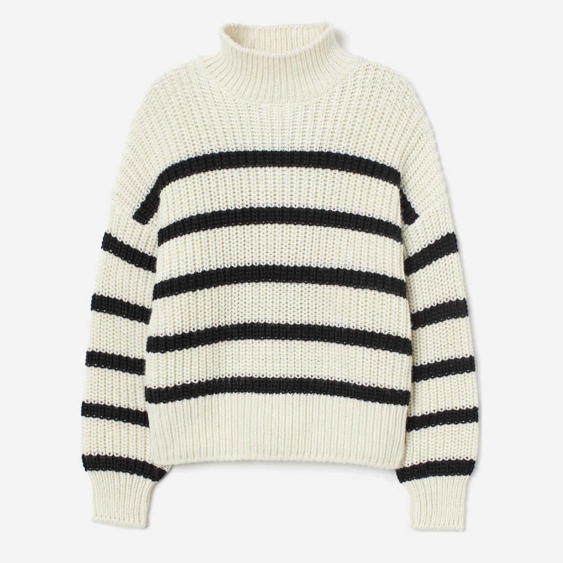 

Свитер H&M 0955113001 S (165/88А) Кремовый/Черная полоска
