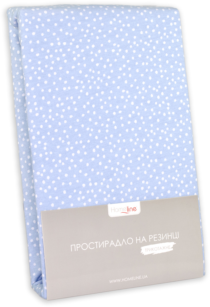 

Простынь на резинке Home Line 180х200 Голубая в горошек