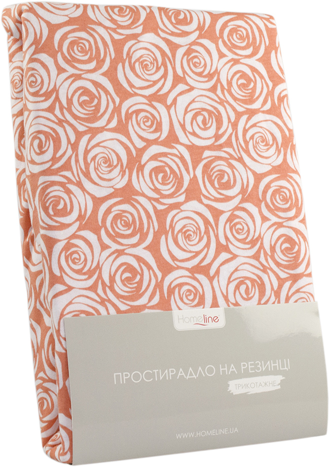 

Простынь на резинке Home Line 180х200 Коралловая с розами