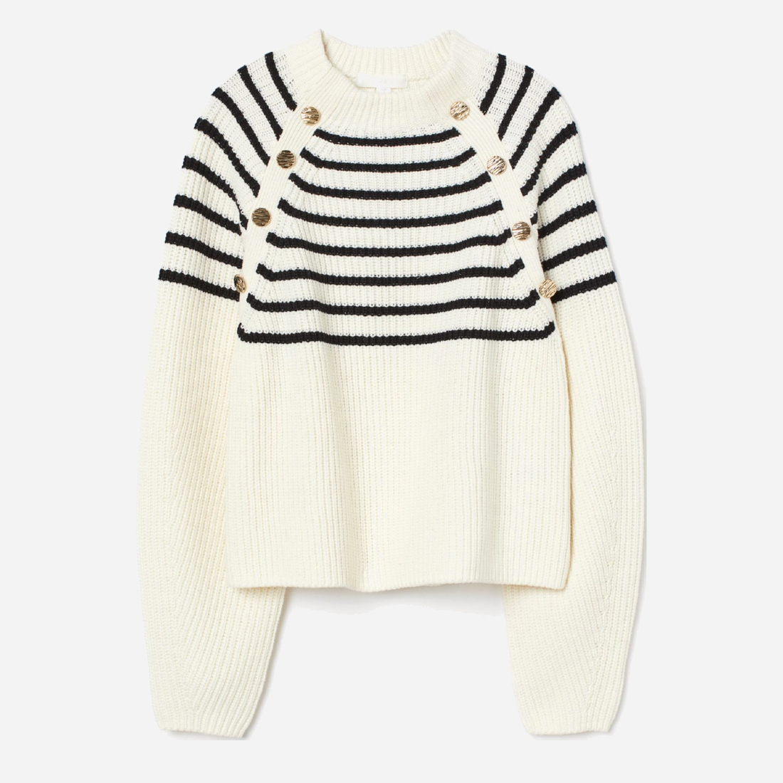 

Джемпер H&M 0851407001 XL (175/116А) Белый/Черная полоска