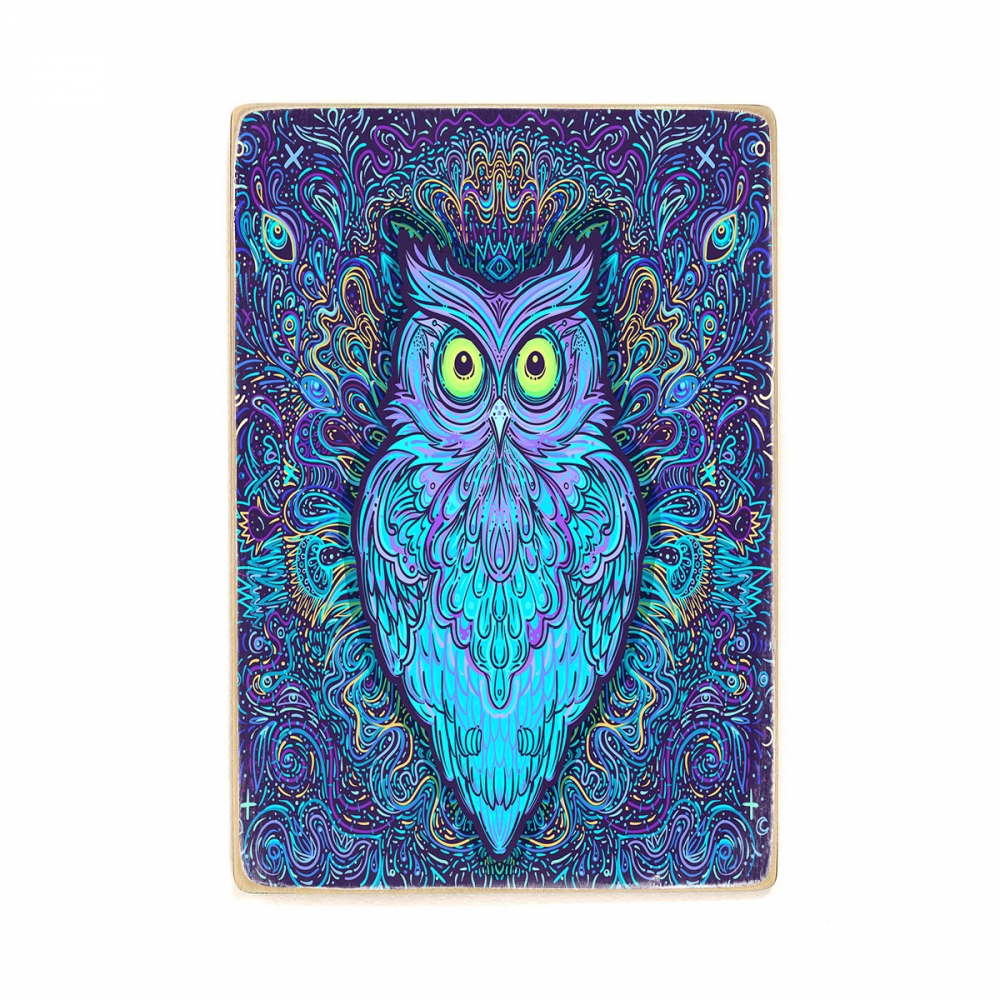 

Деревянный постер Psy Art Cute Abstract Owl Psychedelic А1