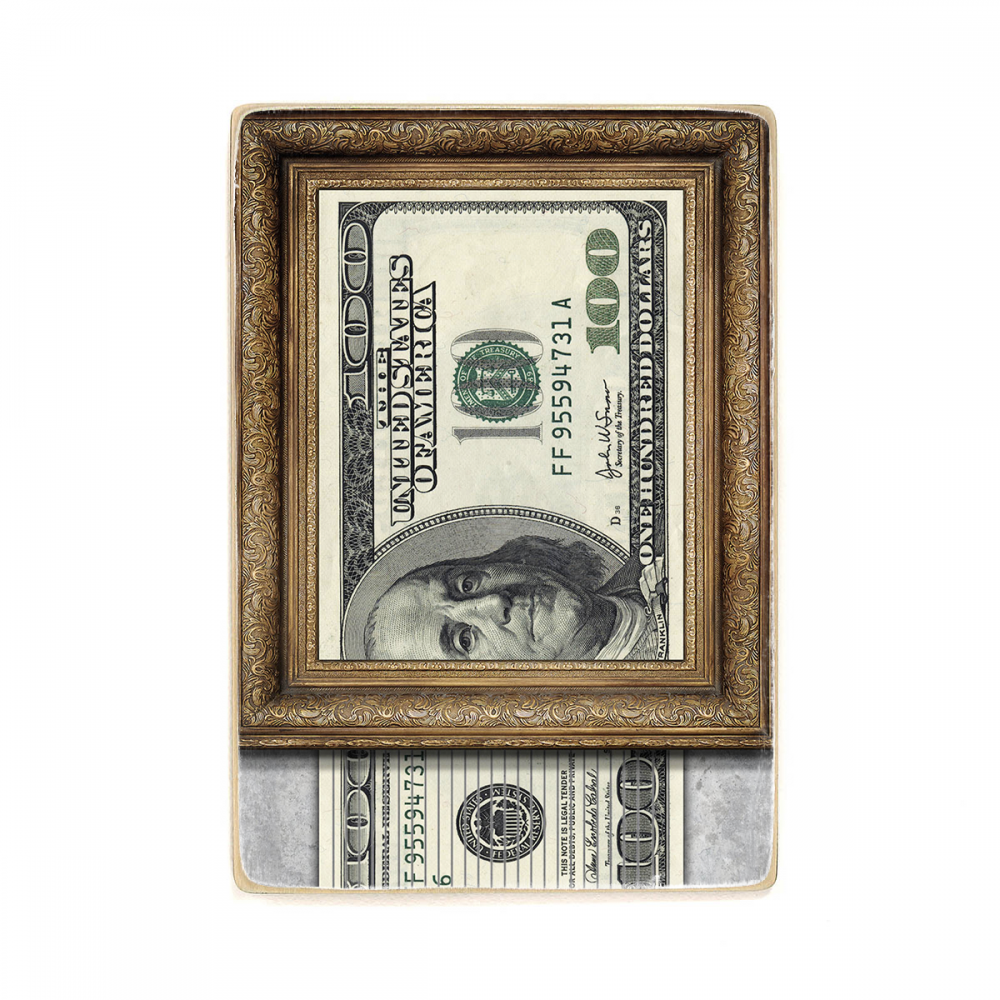 

Деревянный постер Деньги Banksy Dollar А2