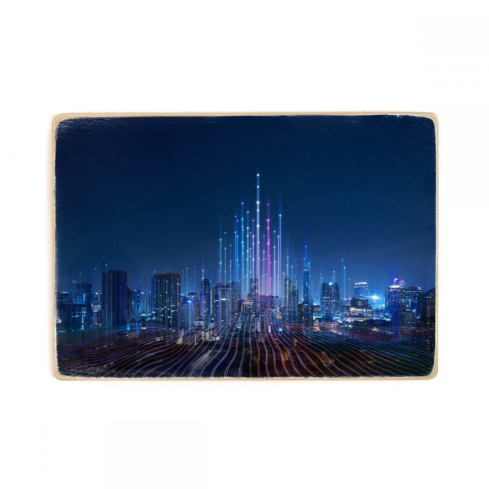 

Деревянный постер Архитектура Smart City А1