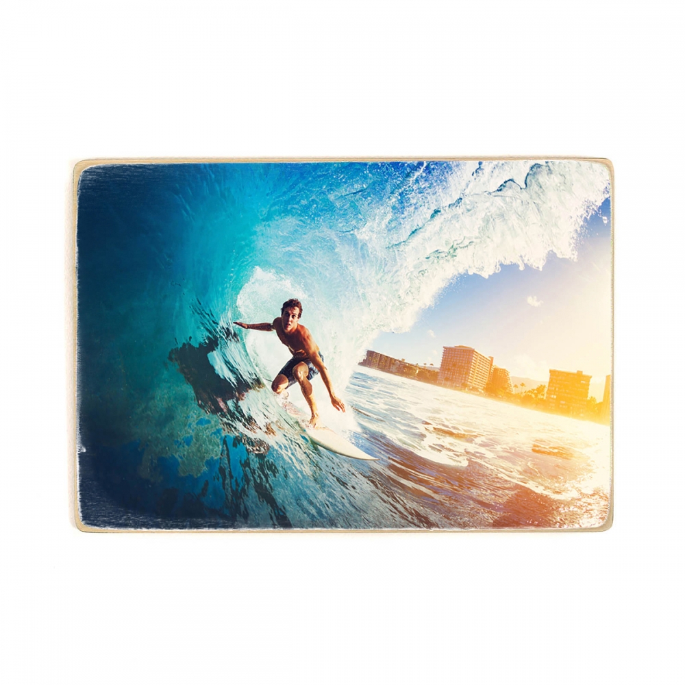 

Деревянный постер Природа Surfer On Blue Ocean Wave А1
