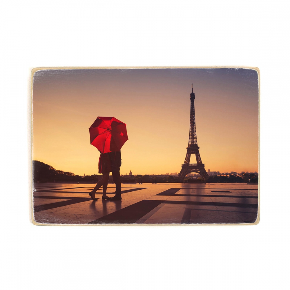 

Деревянный постер Архитектура Couple Travel Paris А1