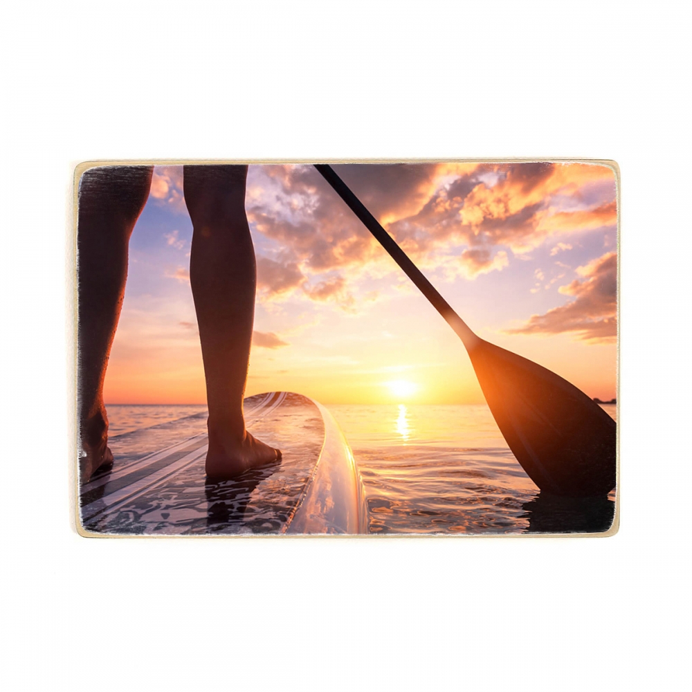 

Деревянный постер Природа Riding A Sub Board At Sunset А2