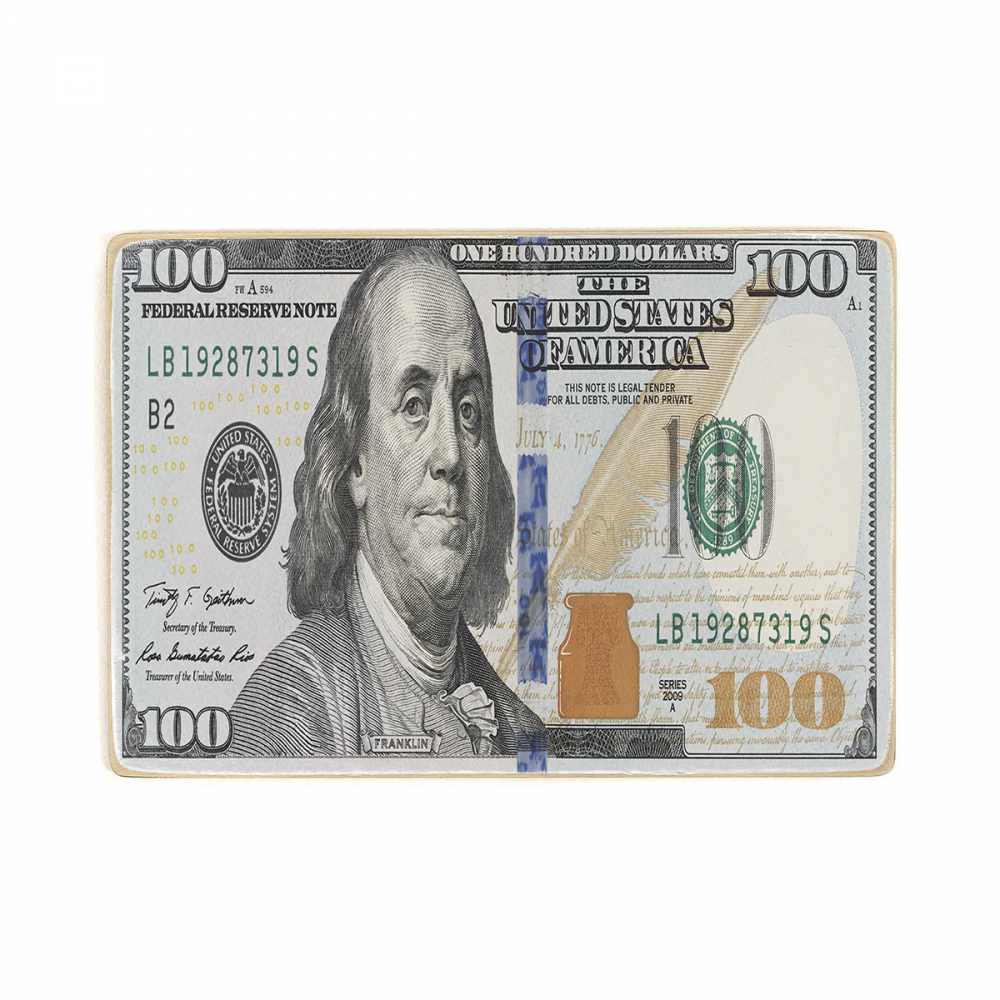 

Деревянный постер Деньги 100$ Original А1