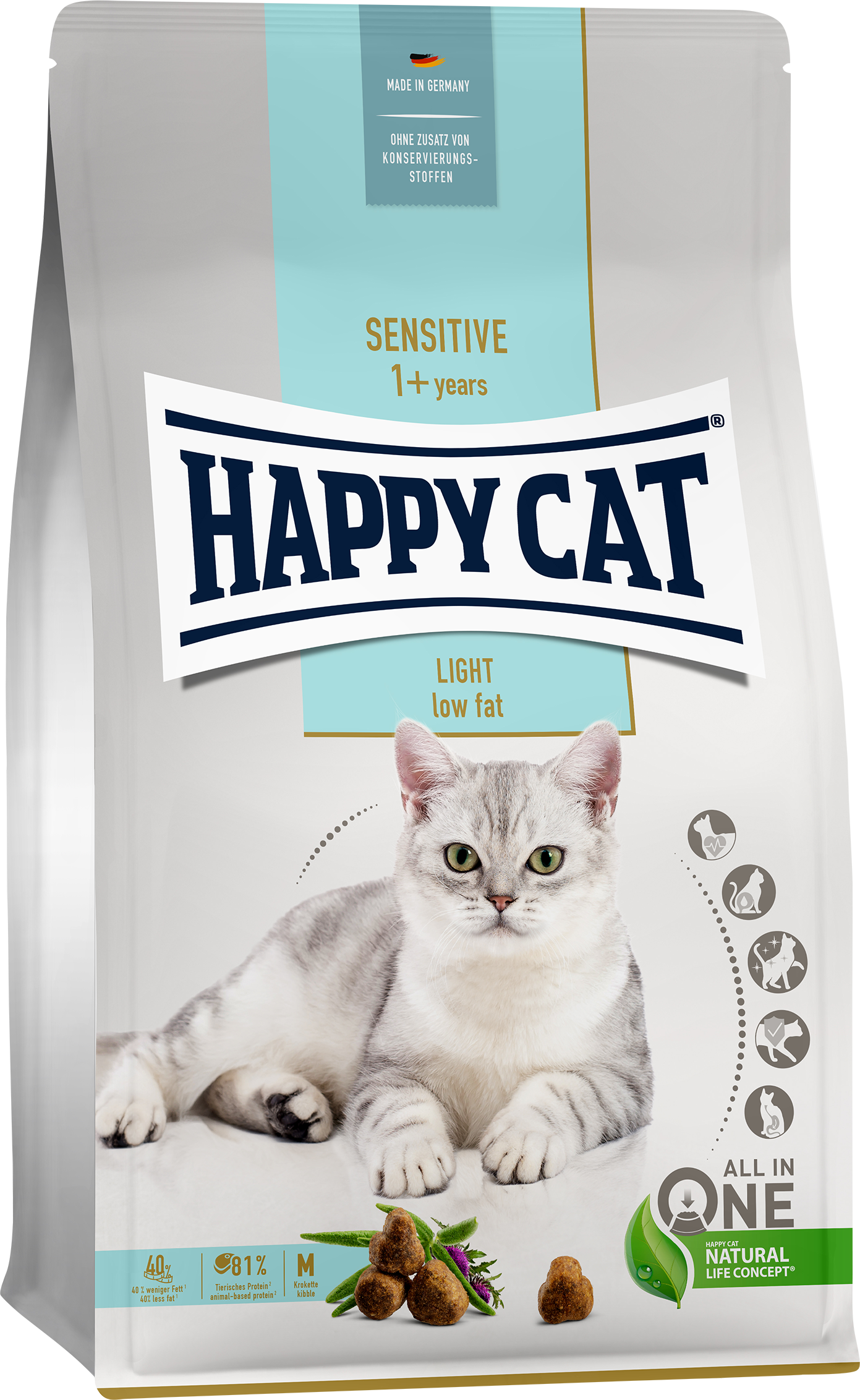 

Сухой корм Happy Cat Sensitive Light для взрослых кошек с избыточным весом и/или для поддержания веса 4 кг (70604 / 4001967141023)