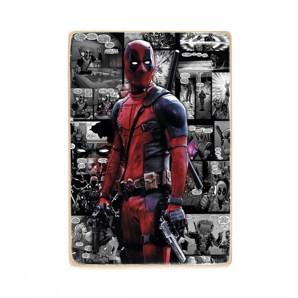 

Деревянный постер Фильмы и сериалы Deadpool А2