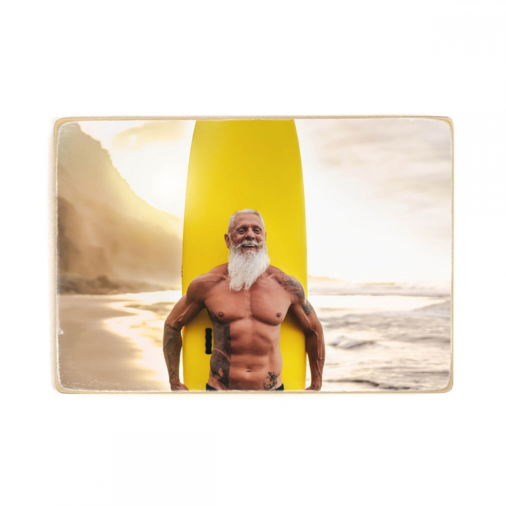 

Деревянный постер Природа Sporty Bearded Man Training А1
