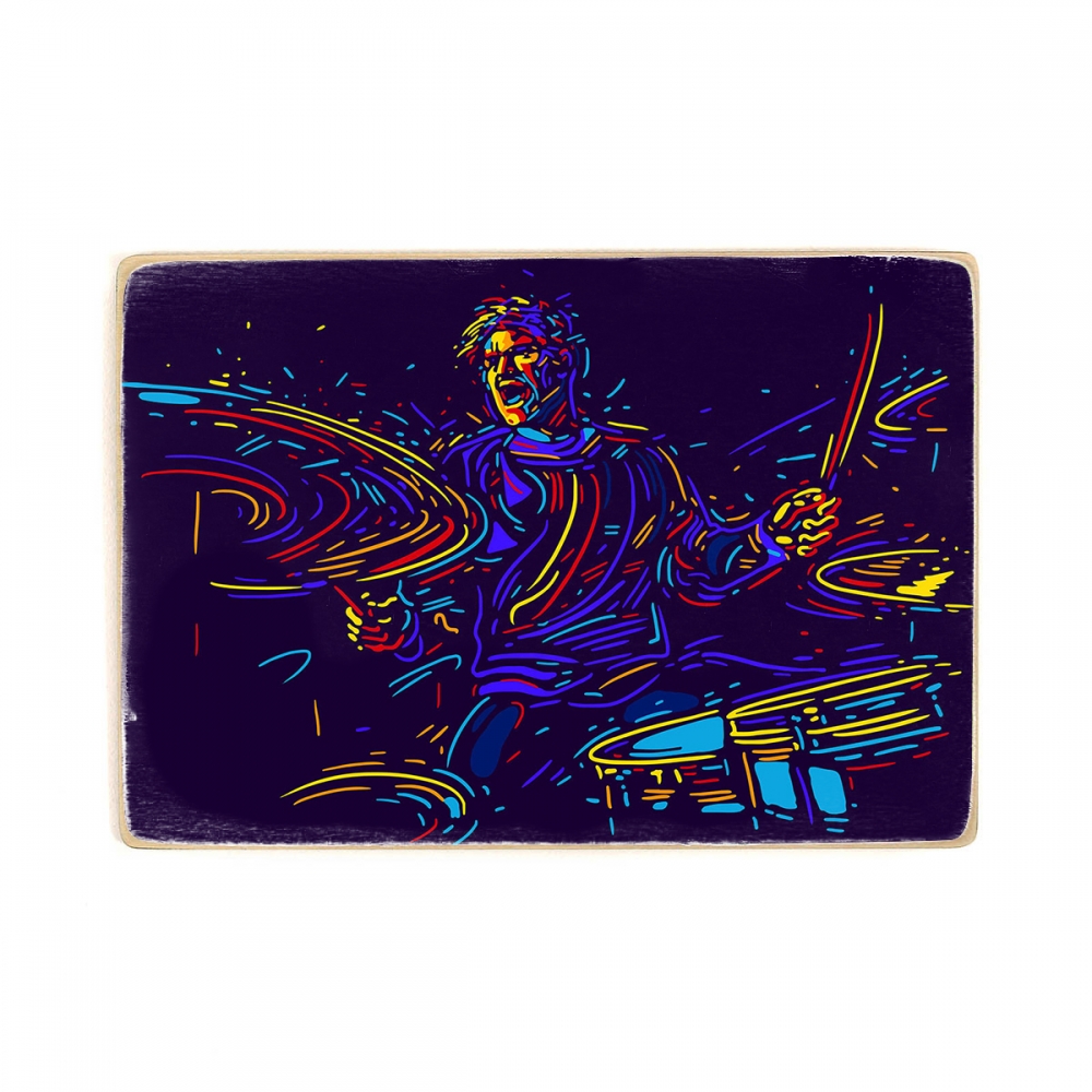 

Деревянный постер Музыка Rock Drummer А1