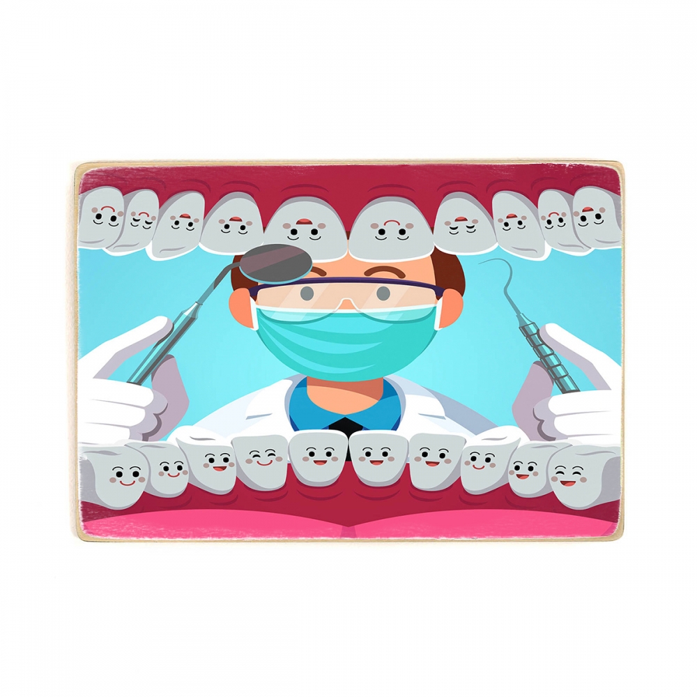 

Деревянный постер Стоматология Examination Of Healthy Teeth А2