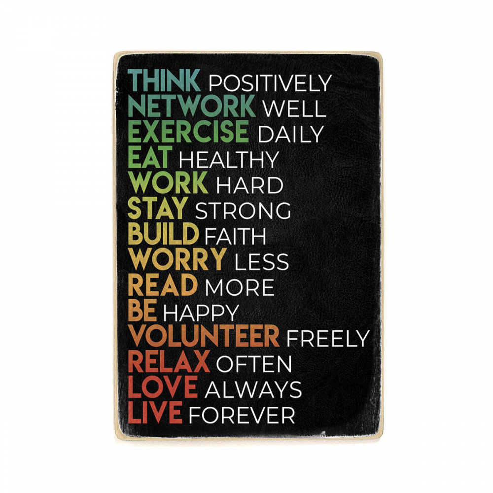 

Деревянный постер Мотивационные Think Positively А1