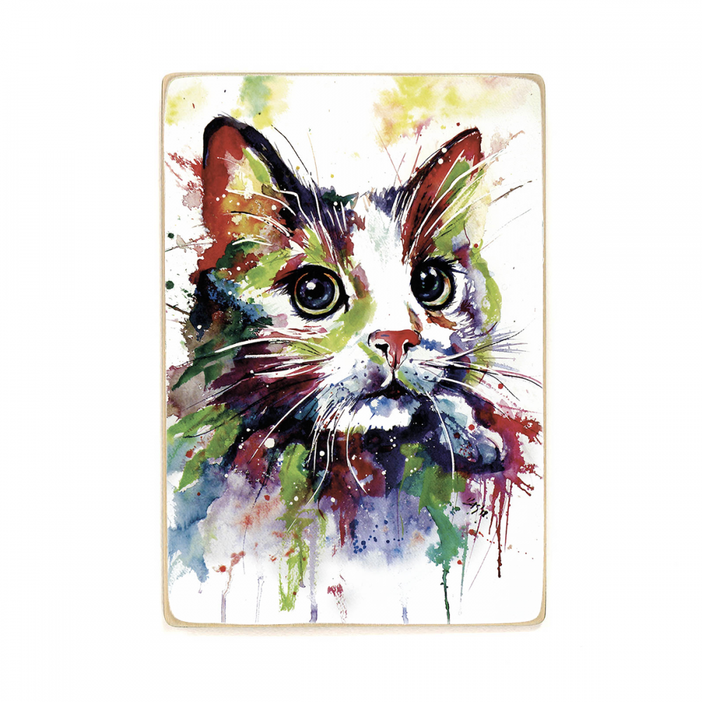 

Деревянный постер Животные Watercolor Pussycat А2