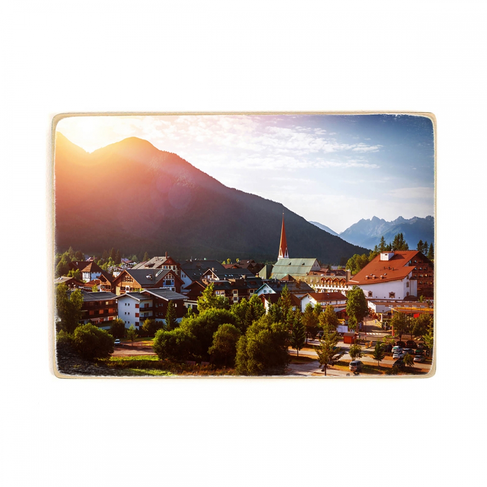 

Деревянный постер Природа Beautiful City Mountains А2