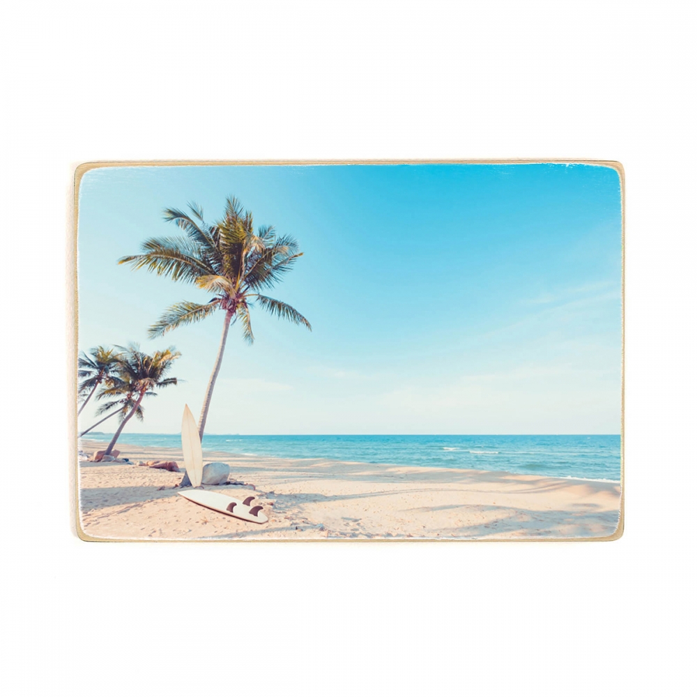 

Деревянный постер Природа Palm Trees On A Tropical Beach А1