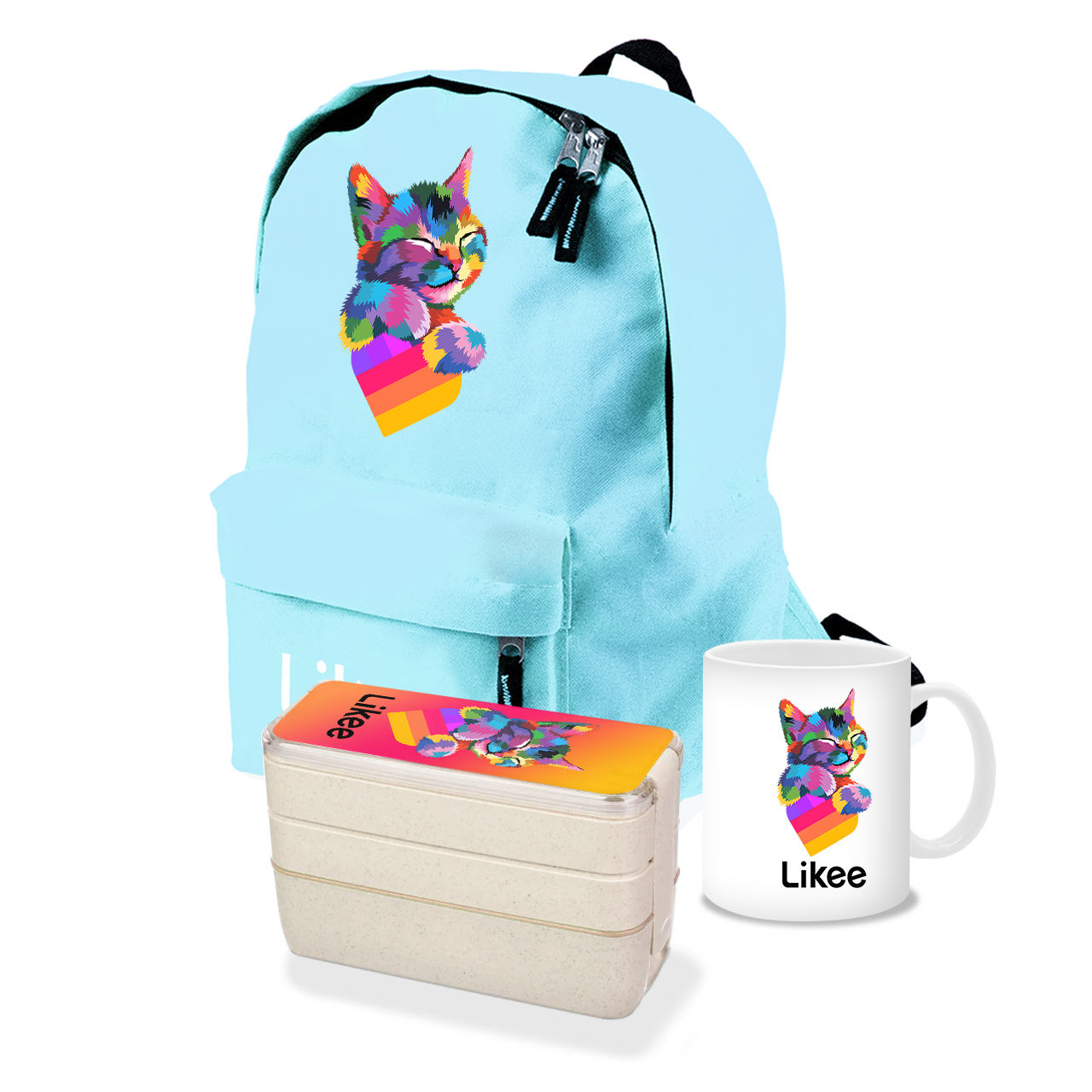 

Набор школьника Лайк Кот (Likee Cat) (35507-1040-3) Голубой
