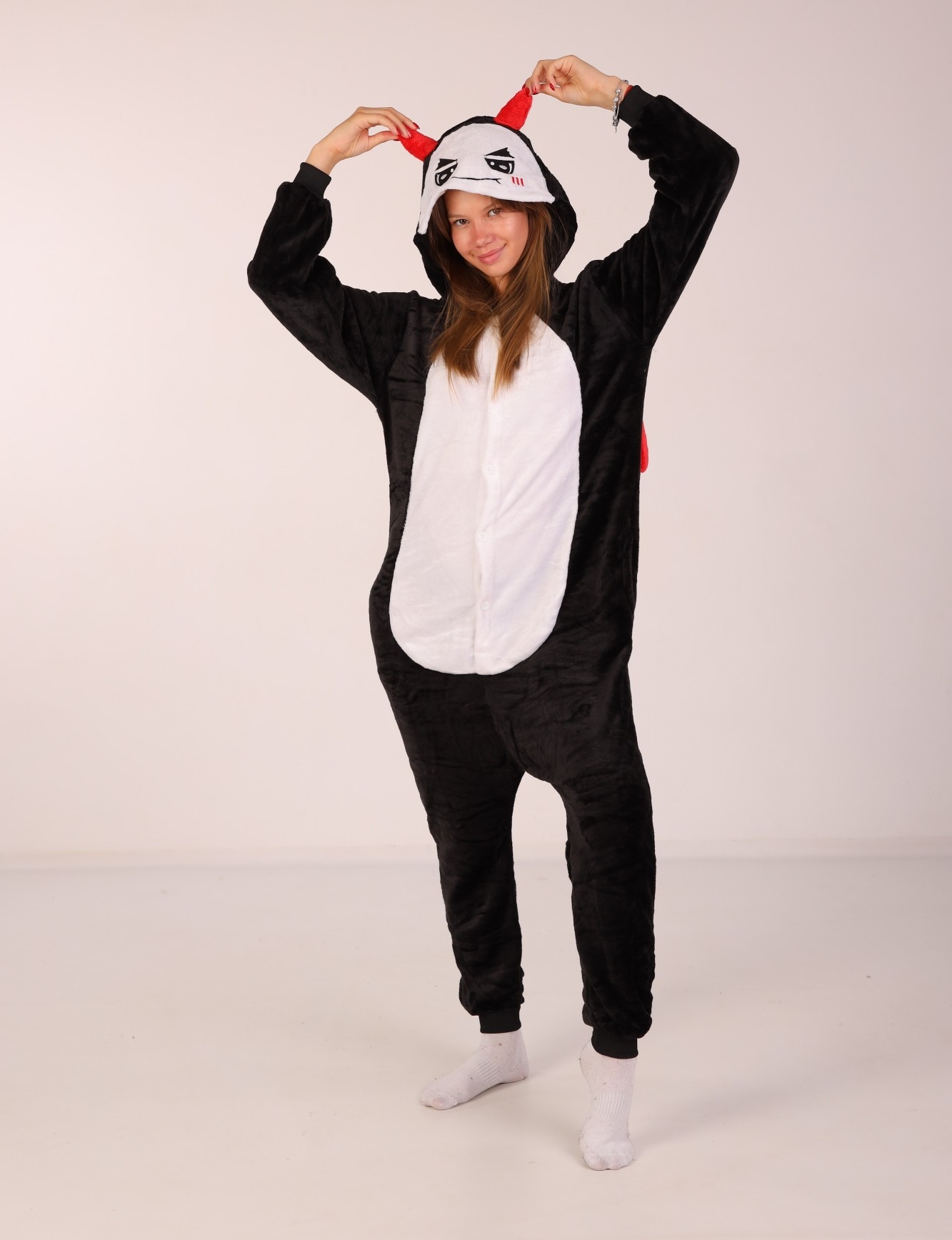 

Пижама кигуруми Kigurumi Чертенок Дьявол Черный  165-175 см. (1021, Пижама кигуруми Kigurumi Чертенок Дьявол Черный L 165-175 см. (1021)