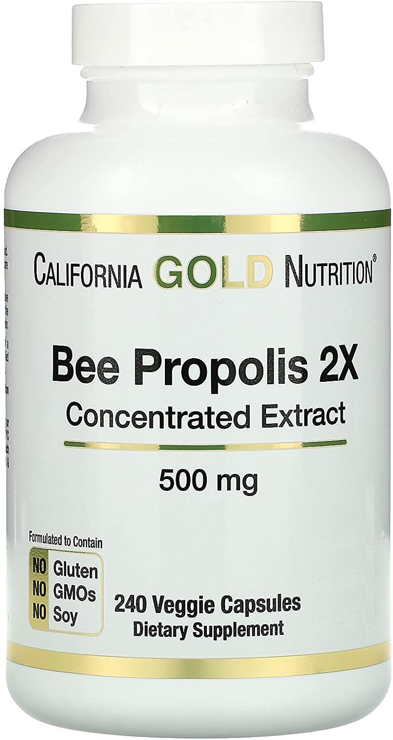 

California Gold Nutrition Bee Propolis 2X Concentrated Extract 240 капсул (4384303747)