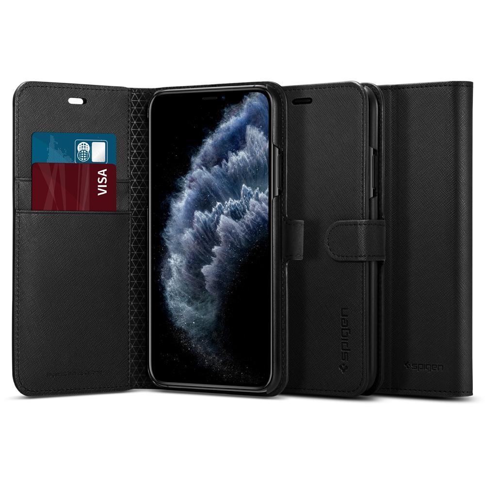 

Книжка-Чехол Spigen для iPhone 11 Pro Wallet S, Black
