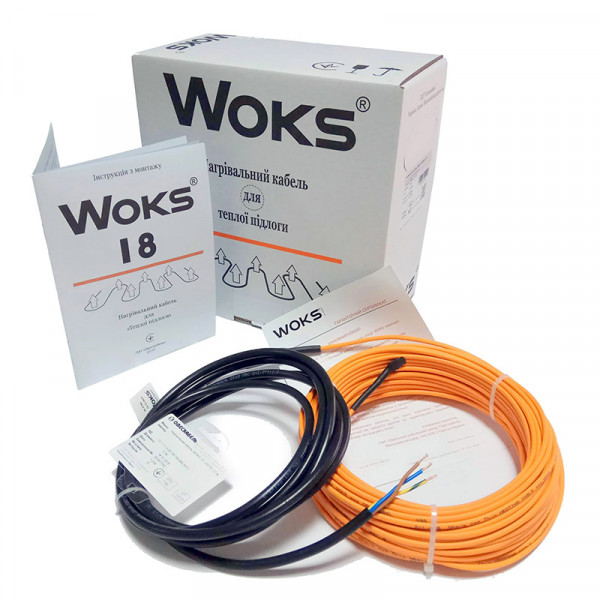 

Нагревательный кабель Woks 18 68.0 м / 5.1 м² - 8.5 м² / 1220 Вт