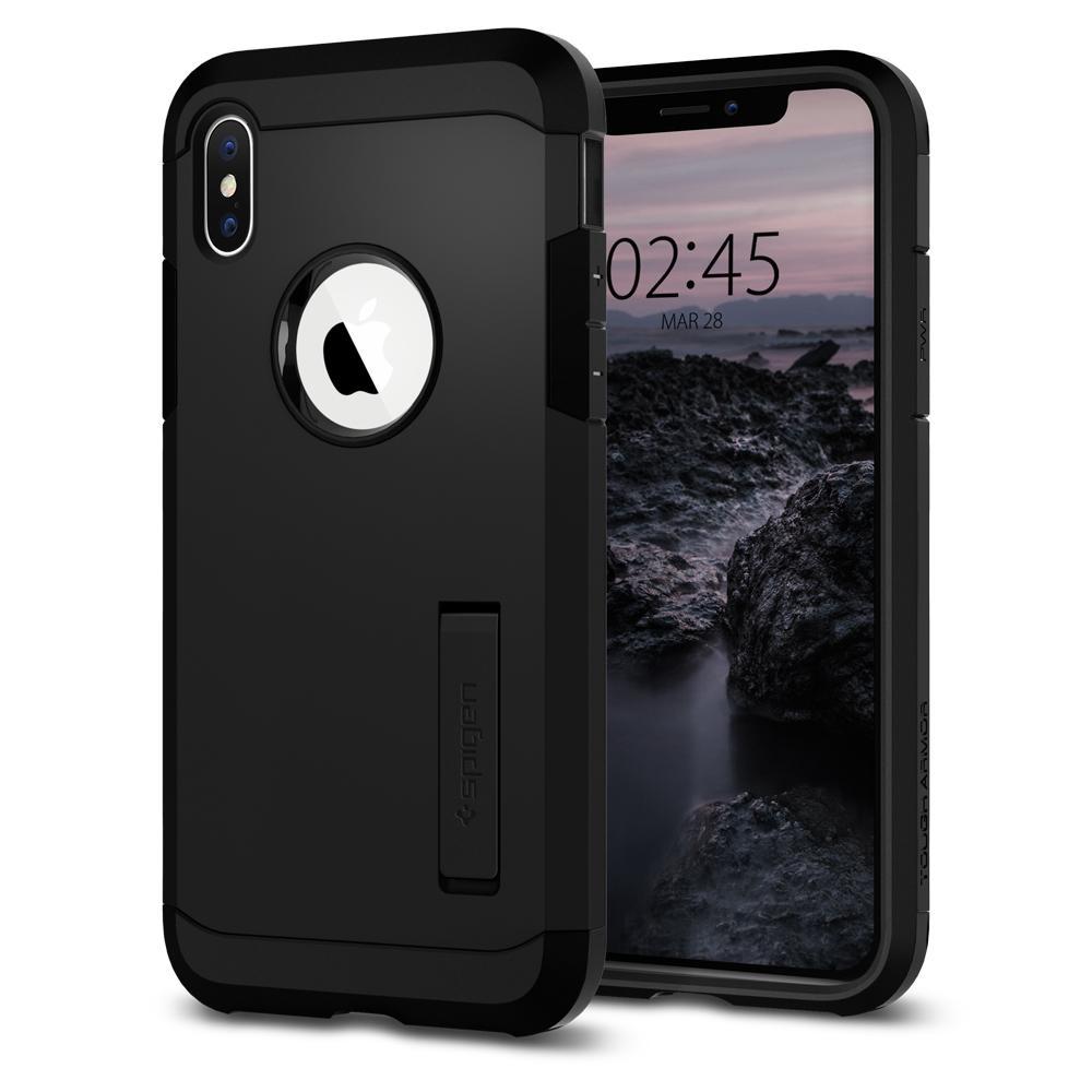 

Чехол Spigen для iPhone XS/X Tough Armor, Matte Black